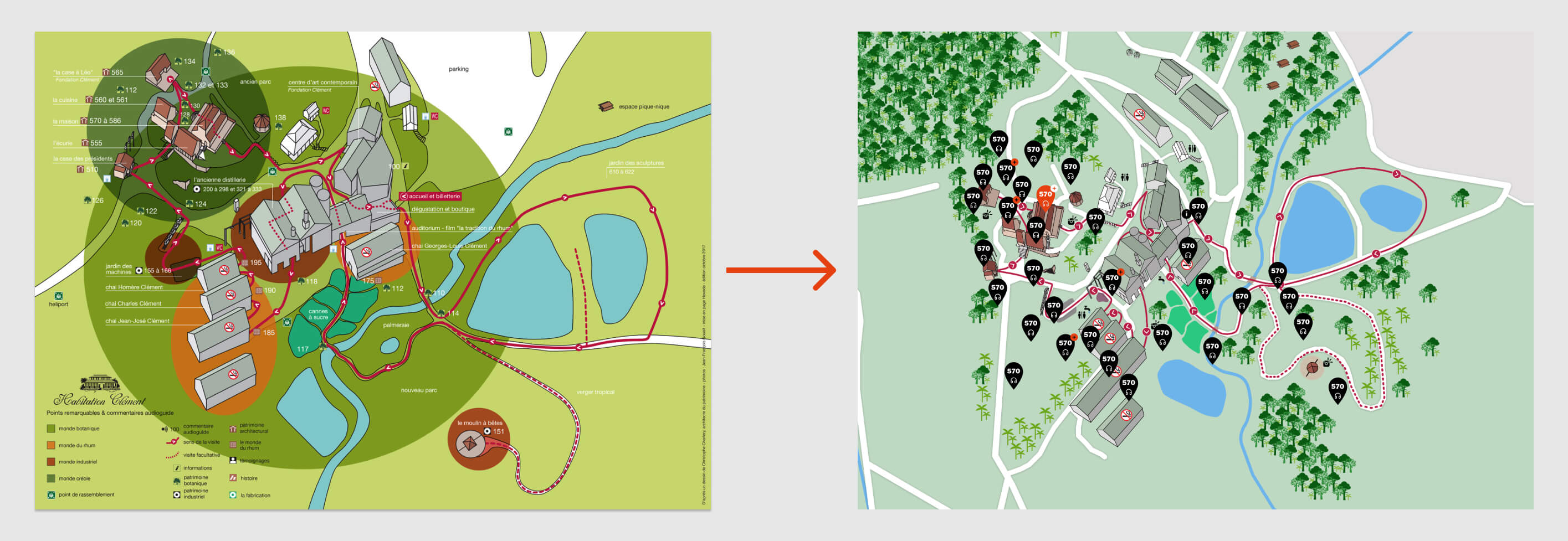 Travail cartographique pour Habitation Clément.